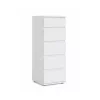 Cassettiere|Cassettiera "nova" con 5 cassetti bianco, 40x106x40 cm
