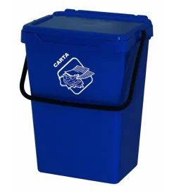 ART PLAST Raccolta Differenziata|Cassonetto in plastica con coperchio per raccolta differenziata, 35 litri