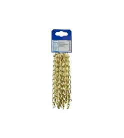 Sistemi Di Fissaggio|Catena decorativa pretagliata ø 2 mm. in acciaio ottonato 2,5 mt.