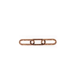 Hot Catena decorativa pretagliata ø 3 mm. martellata in acciaio brunito 2,5 mt. Sistemi Di Fissaggio