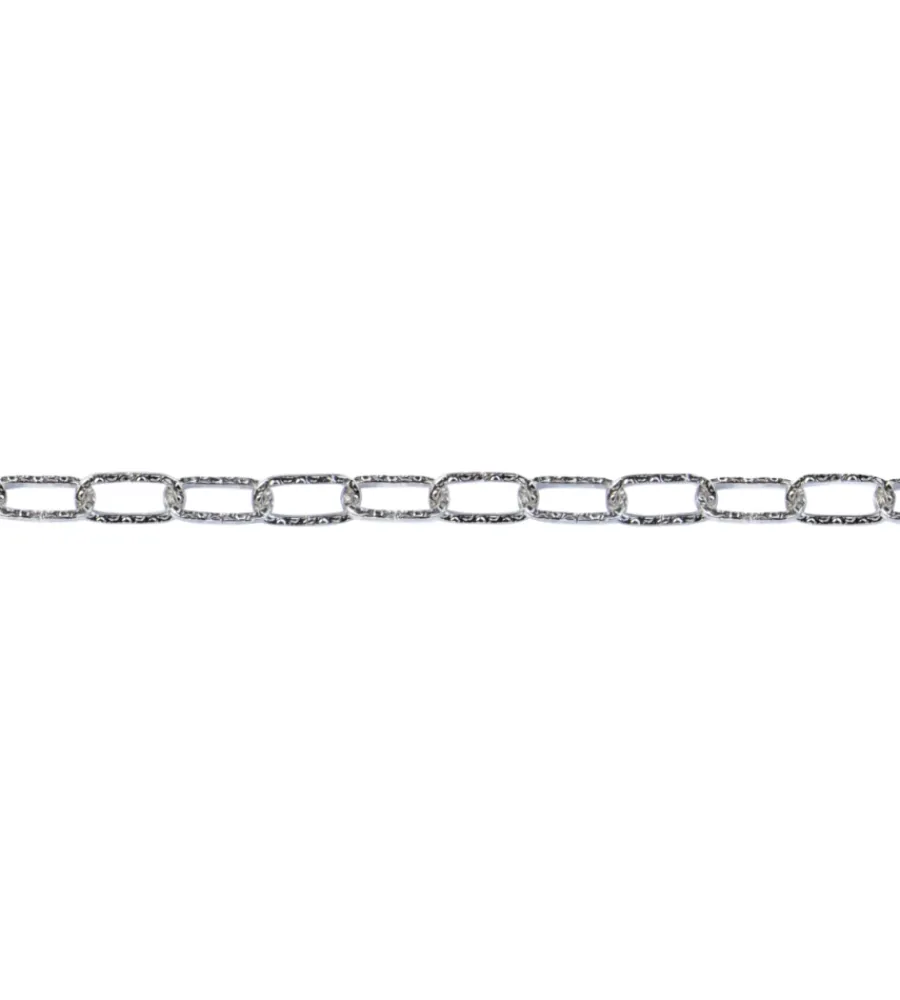 Outlet Catena genovese pretagliata maglia quadra ø 2 mm. in acciaio nichelato 2,5 mt. Sistemi Di Fissaggio