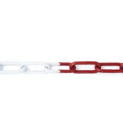 Sistemi Di Fissaggio- Catena genovese pretagliata maglia lunga saldata ø 5 mm. in acciaio bianco/rosso 5 mt.