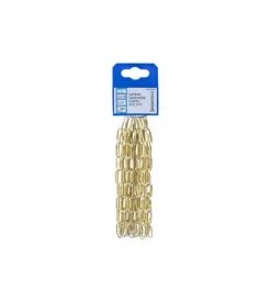 Sistemi Di Fissaggio|Catena genovese pretagliata maglia corta ø 2 mm. in acciaio ottonato 2,5 mt.