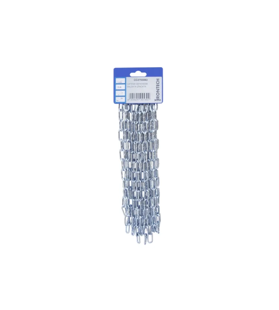 Discount Catena genovese pretagliata ø 3 mm. in acciaio zincato 5 mt. Sistemi Di Fissaggio