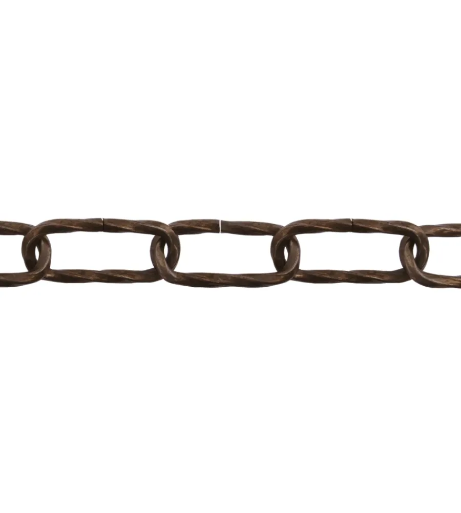 Outlet Catena ritorta pretagliata ø 4 mm. in acciaio bronzato 2,5 mt. Sistemi Di Fissaggio