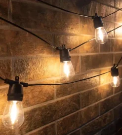 Illuminazione Per Esterno-EuroGarden Catena solare da esterno con 10 lampadine led a luce calda, luminosita' regolabile, 8 modalita' 5w 7 mt