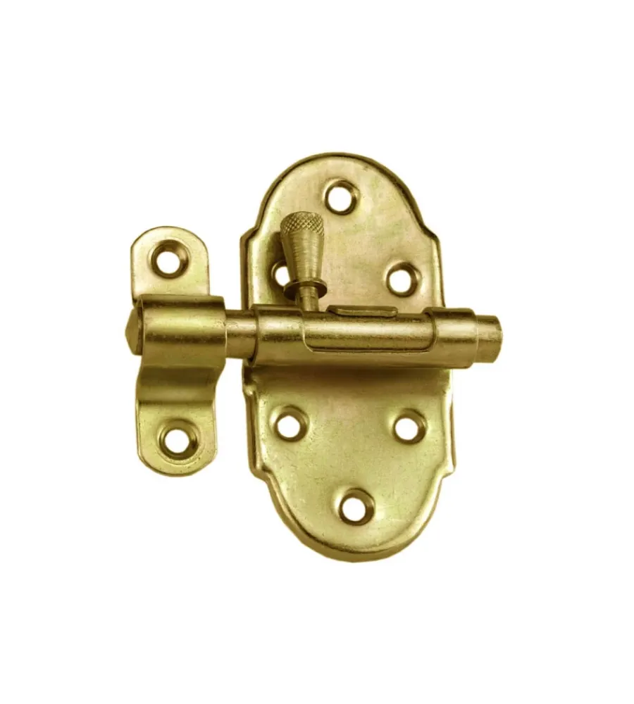 Serratura E Sicurezza- Catenaccio a cannone automatico 35 x 70 mm. - zincato giallo