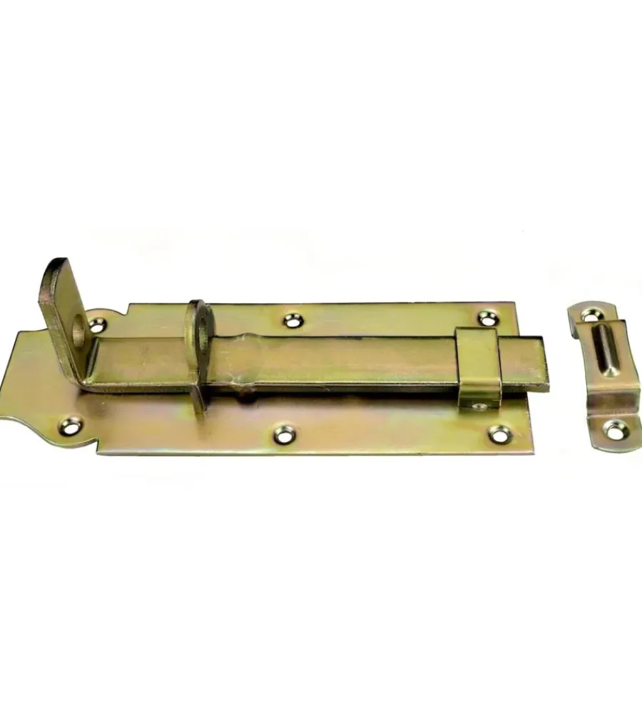 Serratura E Sicurezza- Catenaccio pesante diritto 120 x 45 mm. - zincato giallo