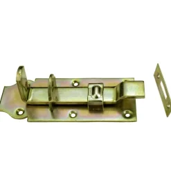 Serratura E Sicurezza- Catenaccio pesante piegato 140 x 55 mm. - zincato giallo