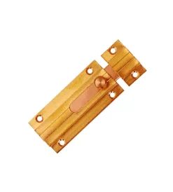Sale Catenaccio sagomato in ottone lucido 100 mm. con contropiastra Ferramenta Per Mobili E Infissi