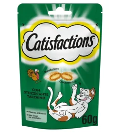 Alimenti Secco Gatto|Catisfaction - snack per gatti tacchino 60 gr