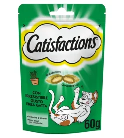 Alimenti Secco Gatto|Catisfaction - snack per gatti erba gatta 60 gr