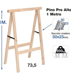 Sale Cavalletto in pino professionale - 73,5 x 100 cm. Cavalletti
