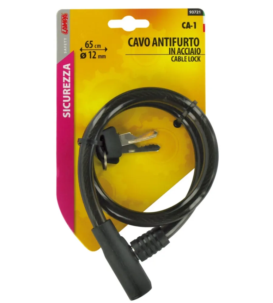 Bici-Lampa Cavo antifurto ca1 cm65 mm12 93721