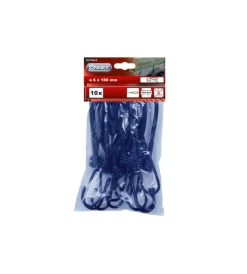Sistemi Di Fissaggio- Cavo elastico di serraggio chiuso ø 6 con gancio acciaio plastificato 10 pz.