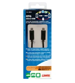 Elettrico- Cavo otg micro usb > micro usb - 30 cm - nero  38936
