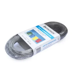 Outlet Cavo stendibiancheria ø 5 mm. in acciaio zincato rivestito pvc trasparente 20 mt. Sistemi Di Fissaggio
