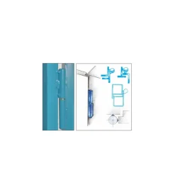 Cerniera con costa da saldare perno fisso - 120 mm. - 2 pz. Ferramenta Per Mobili E Infissi