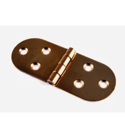 Ferramenta Per Mobili E Infissi|Cerniere a biscotto - 80 x 30 mm. - ferro bronzato - 2 pz.