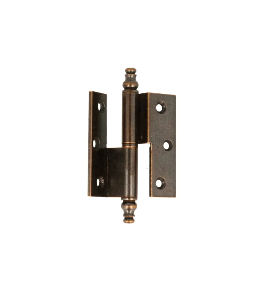Ferramenta Per Mobili E Infissi- Cerniere a sfilare curve in ottone bronzato 40 x 50 mm. destre 2 pz.