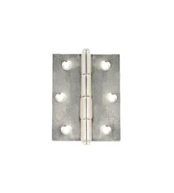 Ferramenta Per Mobili E Infissi- Cerniere con spina a levare in ferro nichelato 35x40 mm. 2 pz.