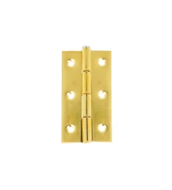Ferramenta Per Mobili E Infissi|Cerniere con spina fissa ferro ottonato 30 x 60 mm. 2 pz.