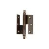 Ferramenta Per Mobili E Infissi|Cerniere curve alte ottone lucido- 40 x 40 mm. dx - 2 pz.