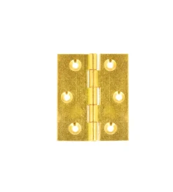 Sale Cerniere fresate con spina fissa in ottone lucido 35 x 40 mm. 2 pz. Ferramenta Per Mobili E Infissi