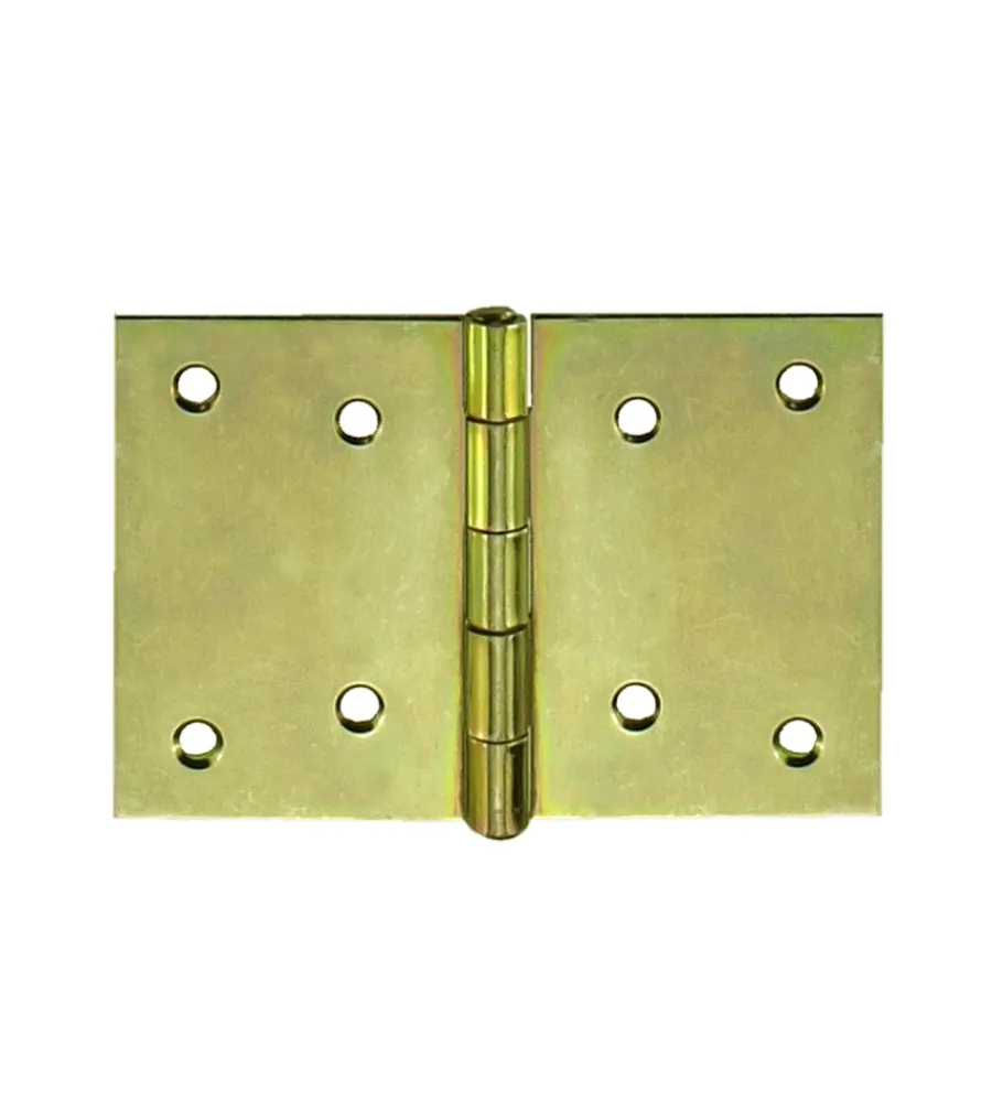 Serratura E Sicurezza- Cerniere larghe 145 x 100 mm. - zincate giallo - 1 pz.