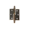 Ferramenta Per Mobili E Infissi|Cerniere per mobili ottone bronzato con testina - 50 x 40 mm. dx - 2 pz.