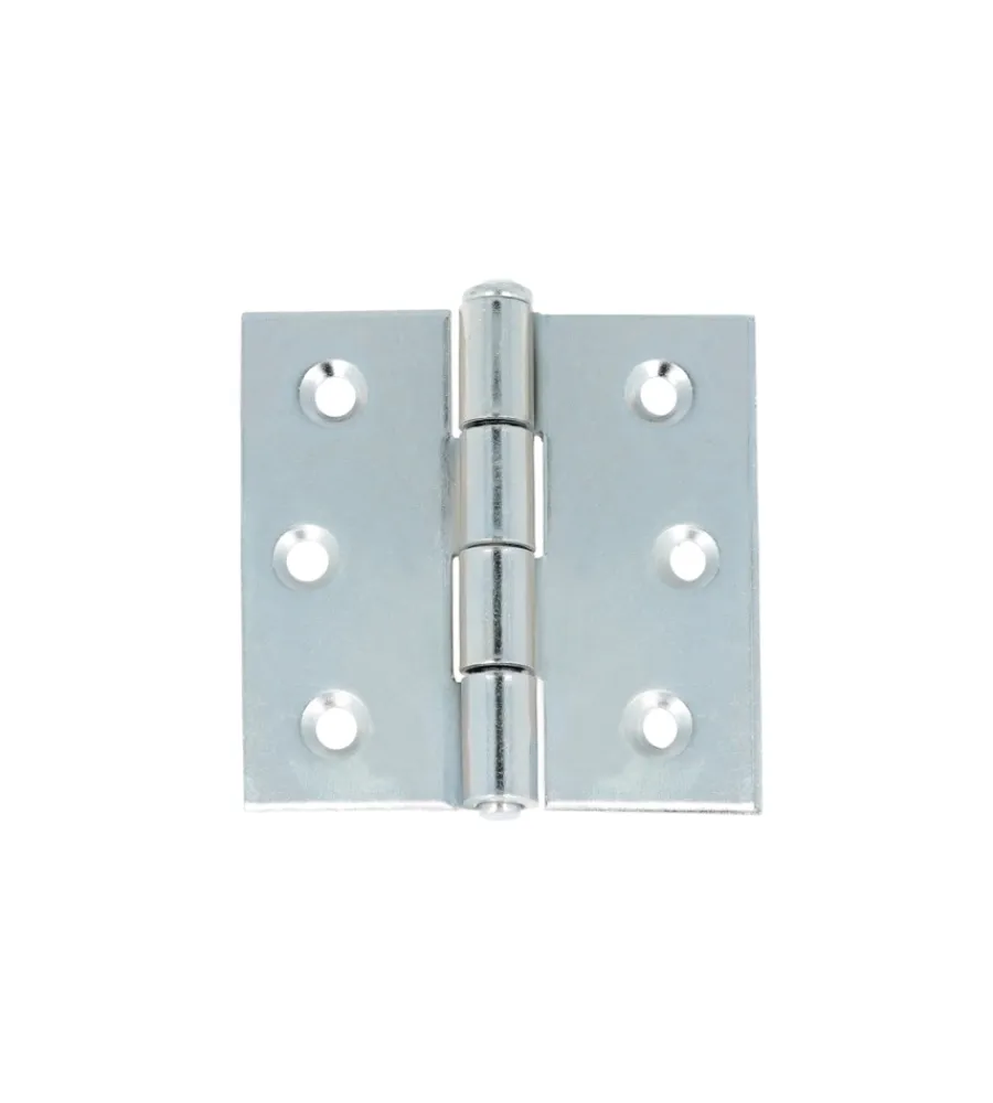 Ferramenta Per Mobili E Infissi- Cerniere pesanti - 60 x 60 mm. - zincato - 2 pz.