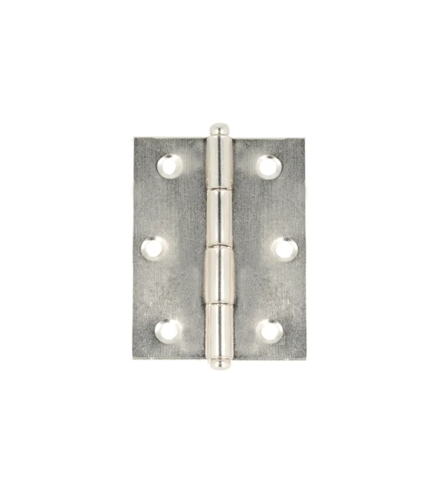 Ferramenta Per Mobili E Infissi- Cerniere pomoli sferici - 60 x 50 mm. - nichelato - 2 pz.