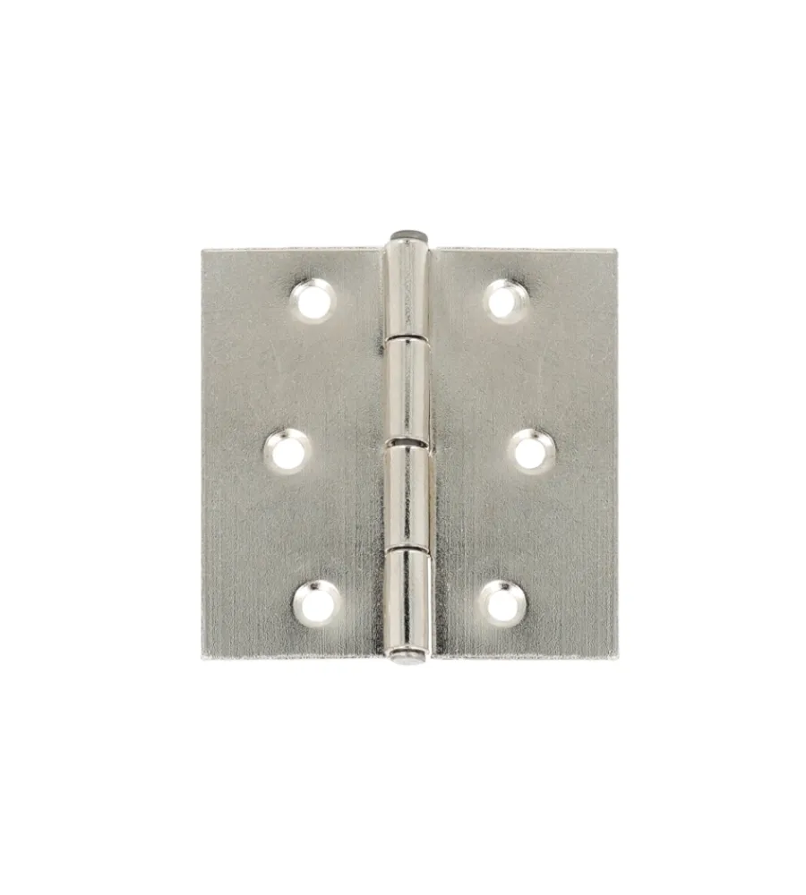 Ferramenta Per Mobili E Infissi- Cerniere quadre - 50 x 50 mm. - nichelato - 2 pz.