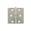 Ferramenta Per Mobili E Infissi- Cerniere quadre con spina fissa in ferro nichelato 40 x 40 mm. 2 pz.