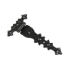 Ferramenta Per Mobili E Infissi|Cerniere rustiche in ferro martellato nero 68 x 124 mm.