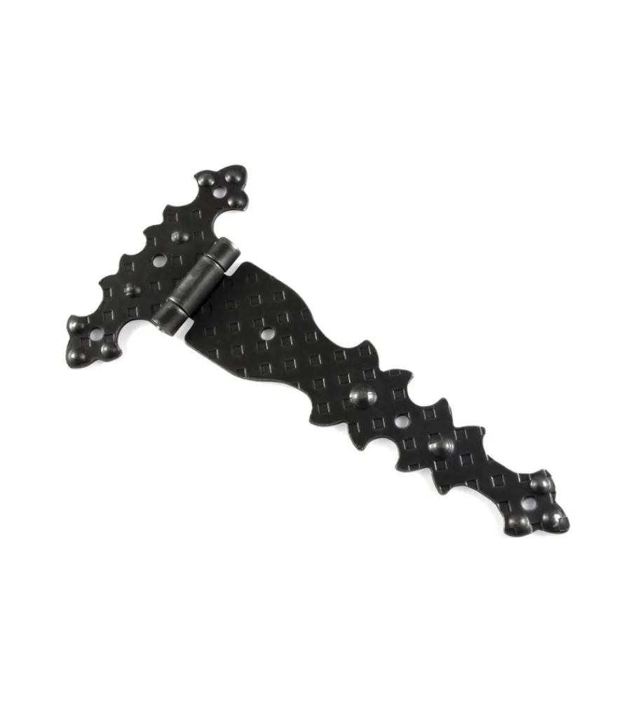 Ferramenta Per Mobili E Infissi- Cerniere rustiche in ferro martellato nero 92 x 182 mm.