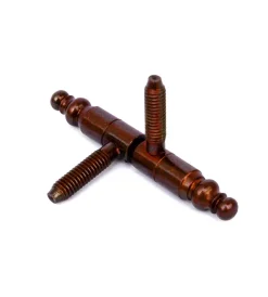 Sale Cerniere tornite "anuba" con testina - ø 14 mm. - bronzato - 2 pz. Ferramenta Per Mobili E Infissi