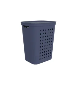 Accessori Bagno|Cesta portabiancheria "jona" colore blu da 55 litri