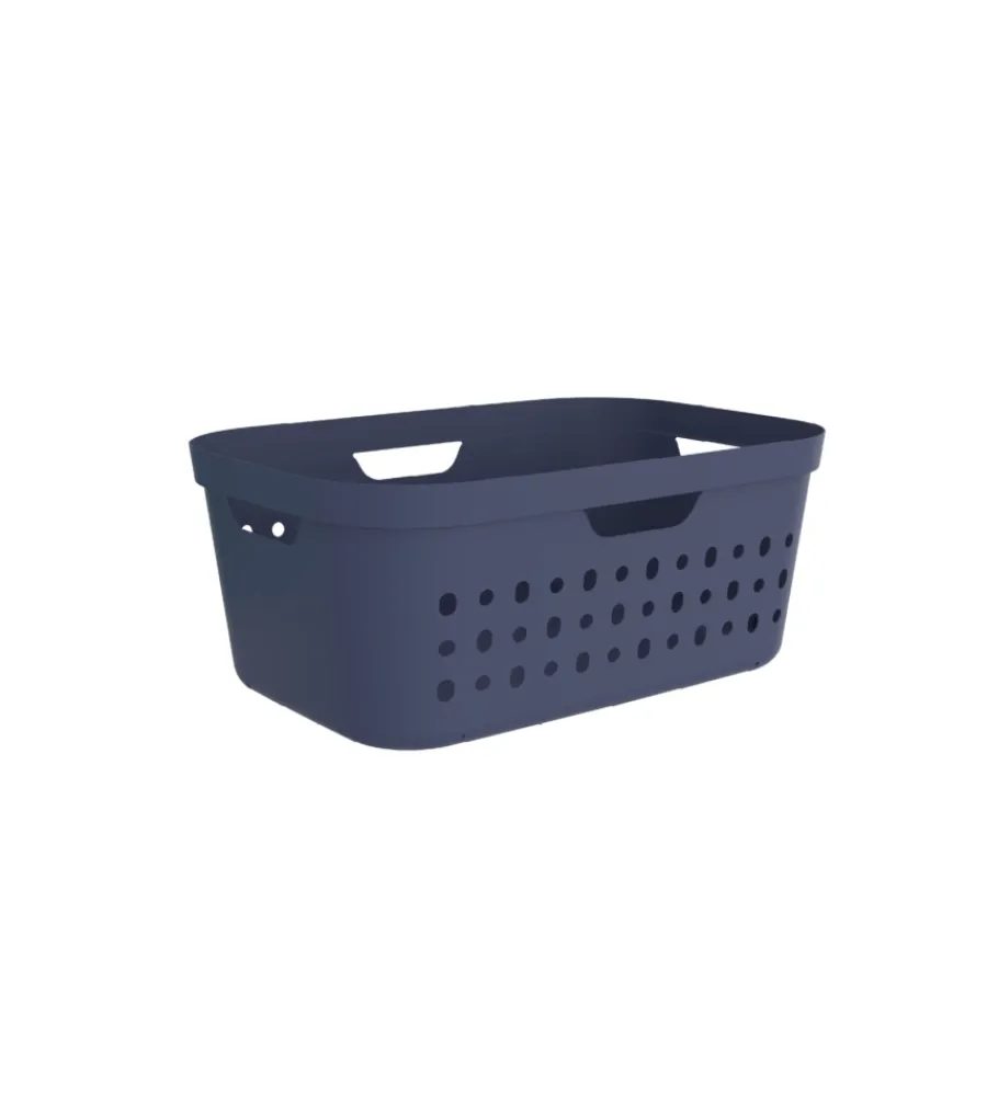 Accessori Bagno- Cesta portabiancheria "jona" colore blu da 39 litri