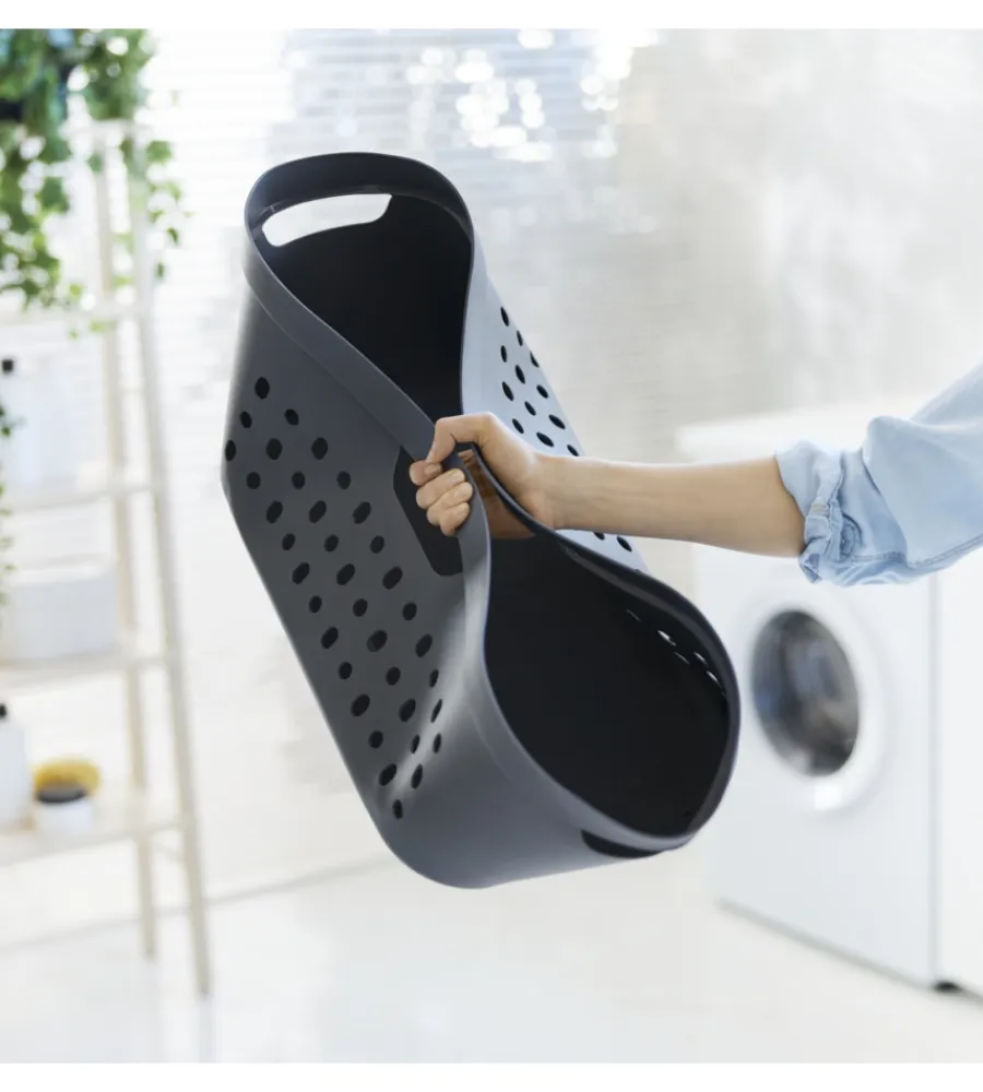 Accessori Bagno- Cesta portabiancheria "jona" colore blu da 39 litri