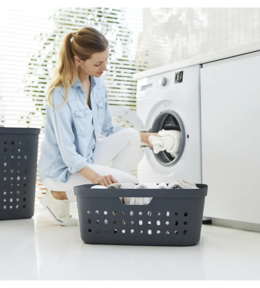Accessori Bagno- Cesta portabiancheria "jona" colore blu da 39 litri