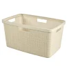 Accessori Bagno-Keter Cesta portabiancheria "jute" bianco - 59x39x26 cm