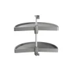 Accessori Cucina-Emuca Cestello girevole mezza luna grigio, per moduli 90 cm