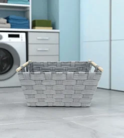 Easy System Accessori Bagno|Cestino in tnt "grande" grigio 47x31,5x25,5 cm