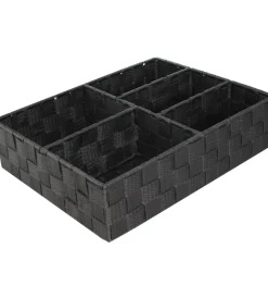 Accessori Bagno|Cesto 5 scomparti grigio 32x25x8
