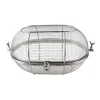 Kamado Bono Barbecue|Cesto ovale girarrosto per barbecue "grande limited" 38x27x16 cm