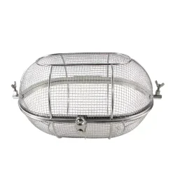 Kamado Bono Barbecue|Cesto ovale girarrosto per barbecue "grande limited" 38x27x16 cm