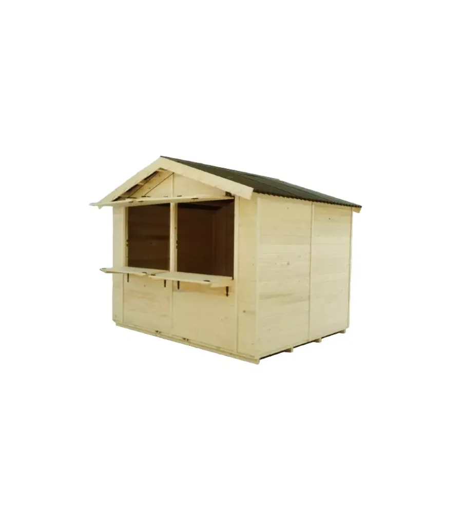 Hot Chiosco in legno da esterno "sylva 3624" 375x274x240 cm Casette Da Giardino