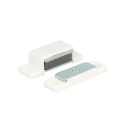 Ferramenta Per Mobili E Infissi- Chiusure magnetiche bianche da applicare con piastra oscillante forza 5 kg. 2 pz.