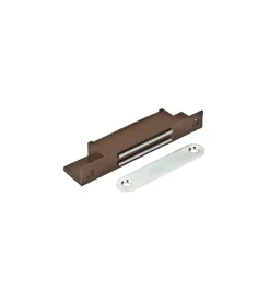 Ferramenta Per Mobili E Infissi- Chiusure magnetiche da incasso o da applicare - forza 12 kg. - marrone - 2 pz.